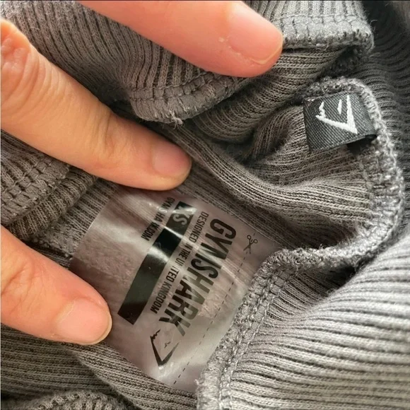 Gymshark Leggings Ribbed slouch Gray High Waist - Picture 7 of 7